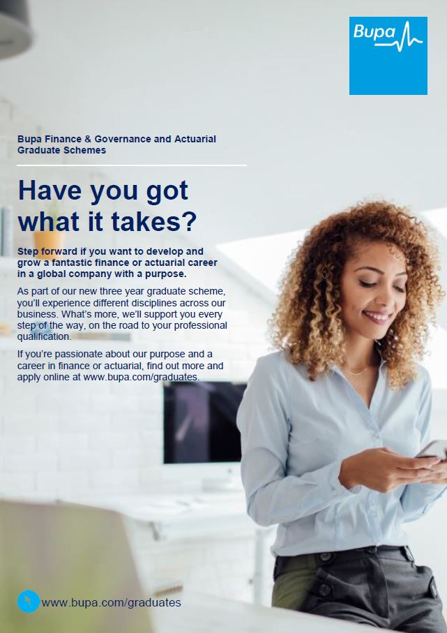 Society News MMU: Bupa Finance & Governance Graduate Scheme - Starting ...